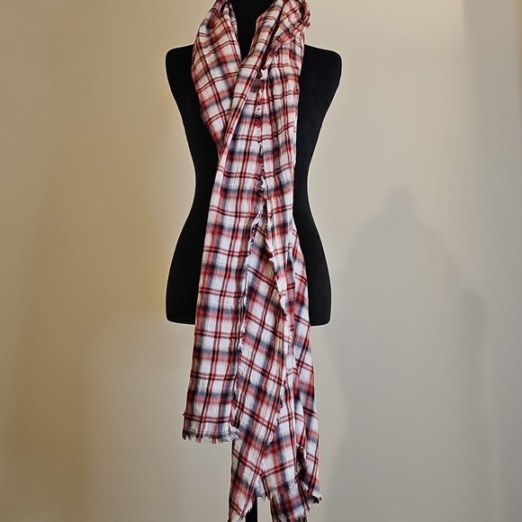 GAP Accessories - GAP Red and White Plaid Scarf